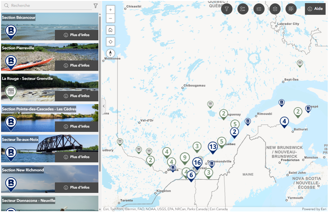 Carte interactive